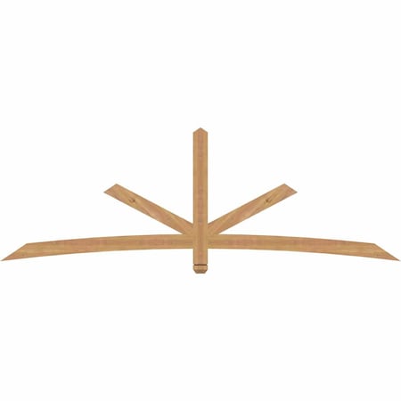 Ekena Millwork Alberta Smooth Timber Gable Bracket, Western Red Cedar, 96"W x 32"H x 1 1/2"D x 3 1/2"F, 8/12 Pitch GBW096X32X0204ALB00SWR